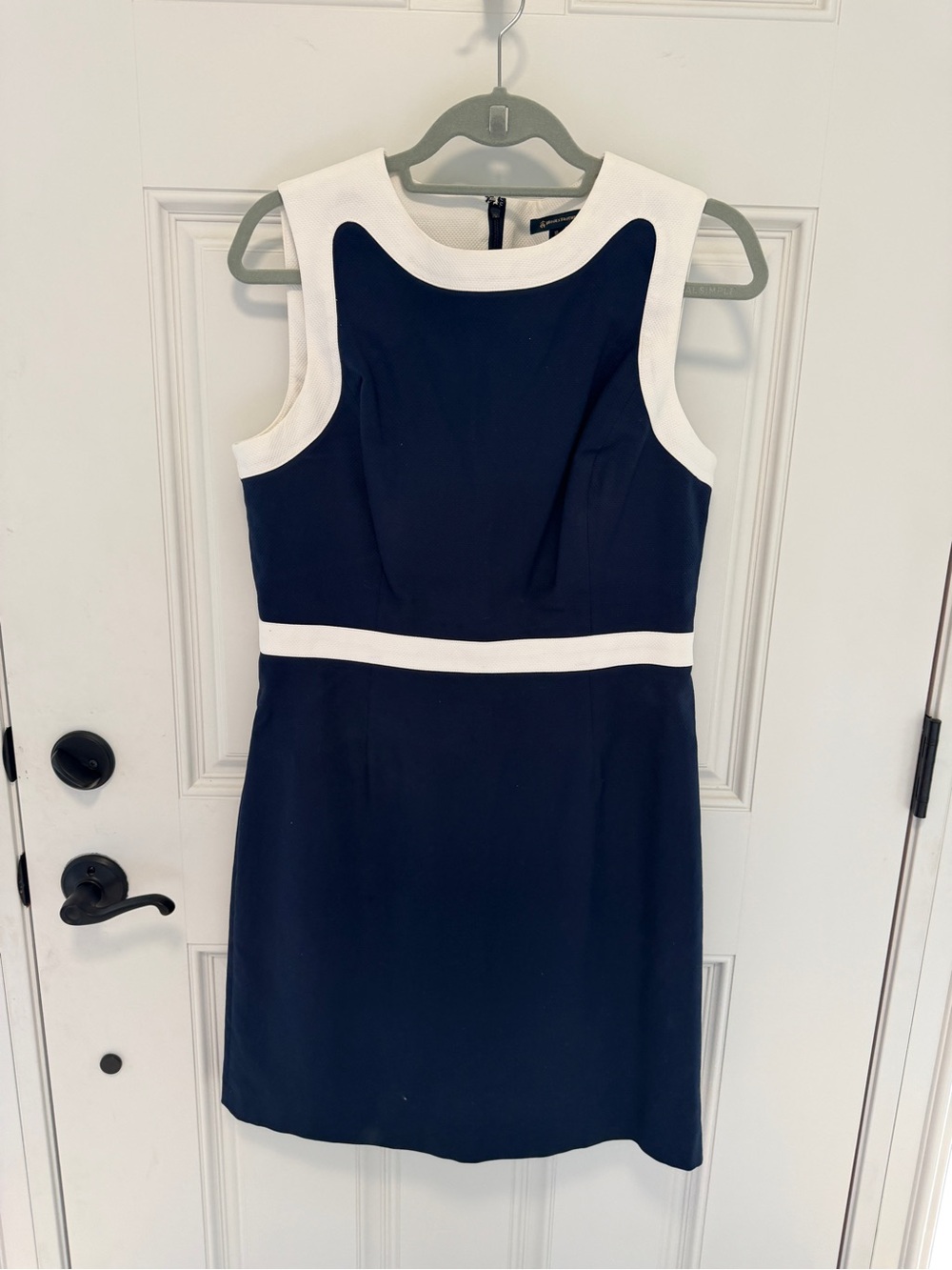 Brooks Brothers Navy Dress with White Trim